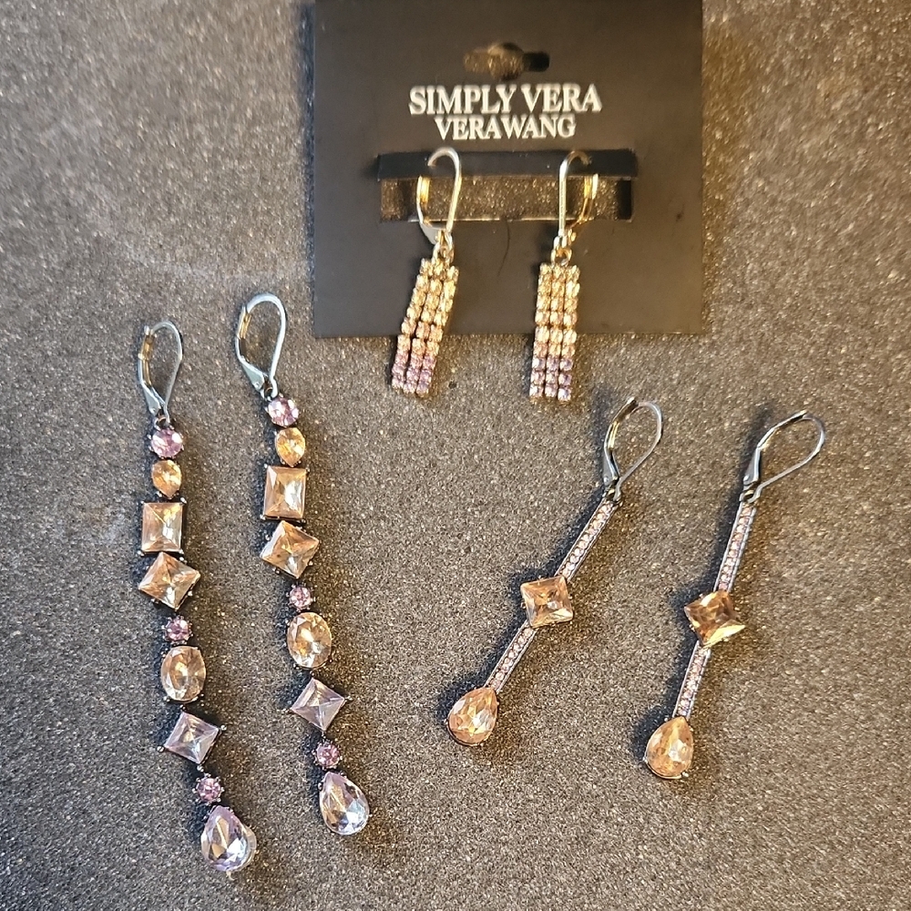 Simply Vera Vera Wang Gold and Pink Earring Collection